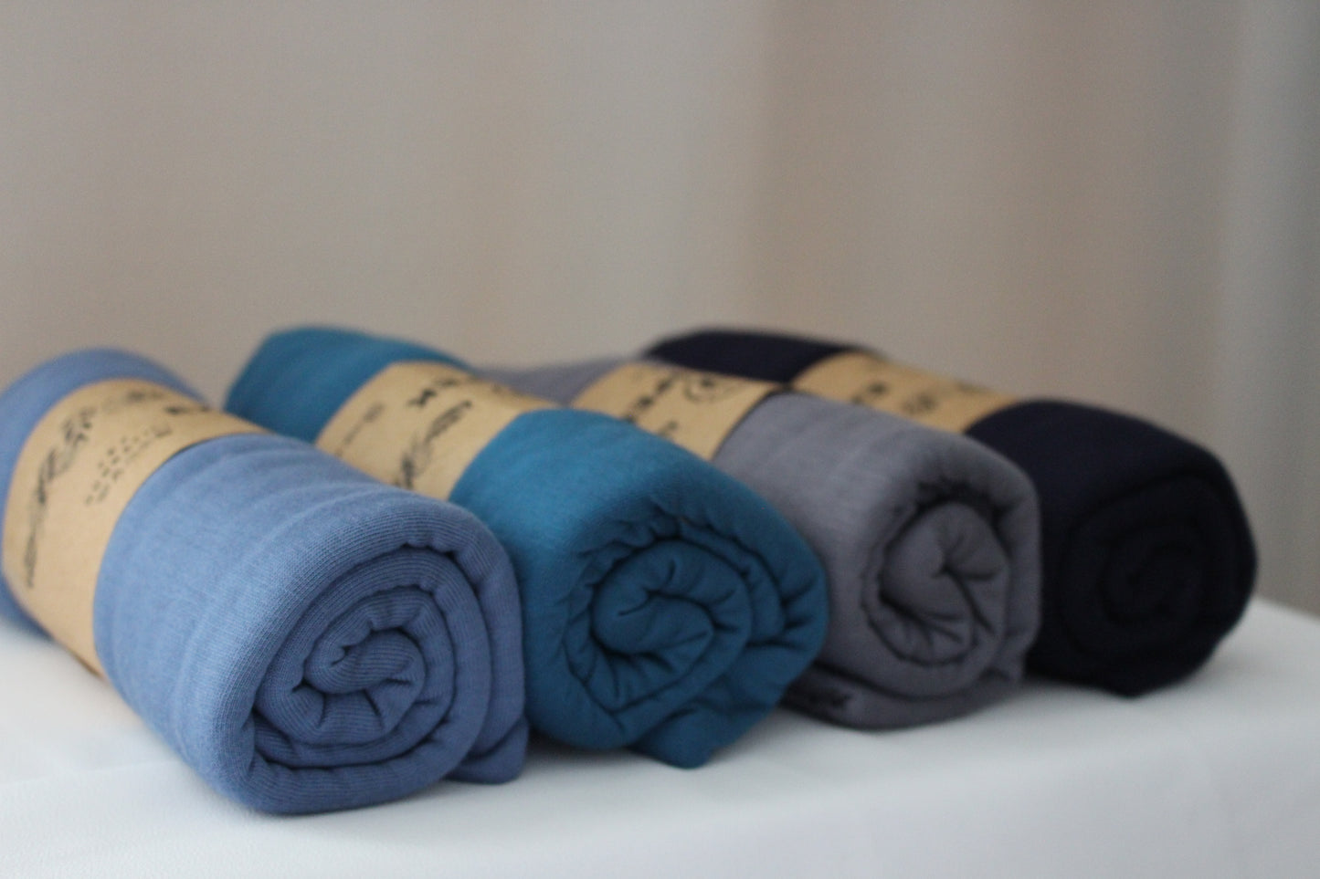 4er Jersey-Hijab-Set „Blue & Noir Elegance“