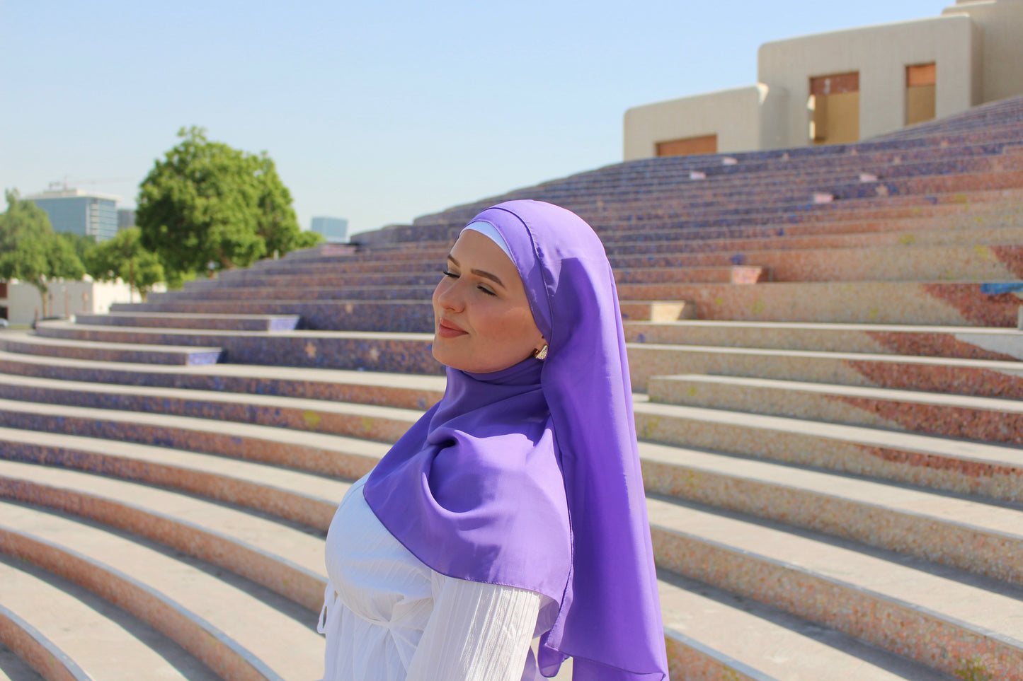 Amara Chiffon Hijab - Royal Purple