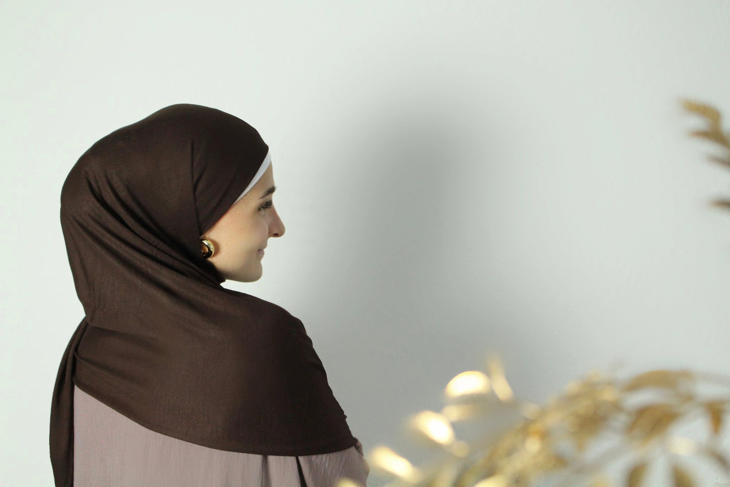 Brun Châtaigne Jersey-Hijab