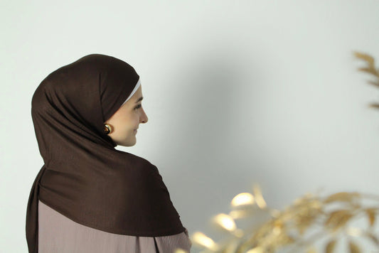 Brun Châtaigne Jersey-Hijab