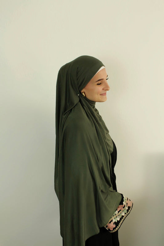 Jersey-Hijab „Vert Forêt“